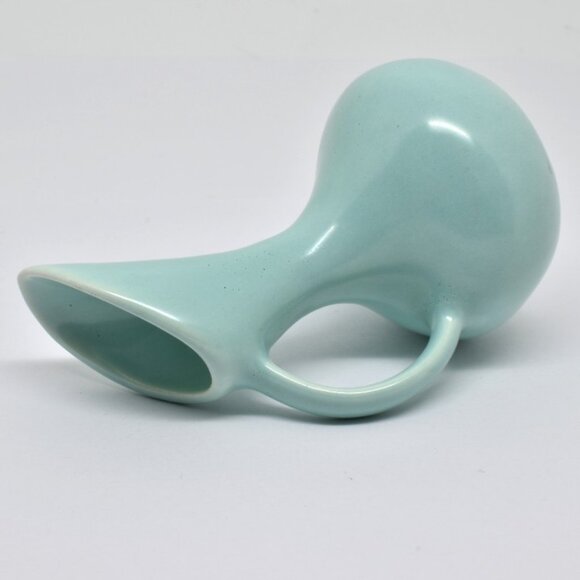 Vintage MCM Miniature Roselane Turquoise Bud Vase, 3.5" Tall, 1961 - Picture 6 of 9